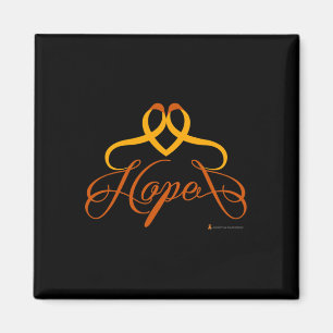 Krebsfreie Leukämie Bewusstsein denken Orange Hope Magnet