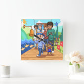 Krebsfreie Überlebenshilfe Quadratische Wanduhr (Zuhause)