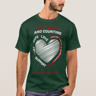 Krebsfreies 25-jähriges Überleben Geschenk Multipl T-Shirt