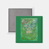 Krebsgedicht "Grüne Engel-Art"-Magnete Magnet (Vorderseite/Rückseite)