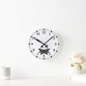 Krebsgenzian Runde Wanduhr (Zuhause)