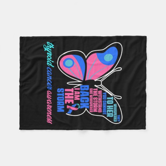 Krebsgeschmetterling - Schilddrüsenüberlebensmitte Fleecedecke (Vorderseite (Horizontal))