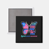 Krebsgeschmetterling - Schilddrüsenüberlebensmitte Magnet (Vorderseite/Rückseite)