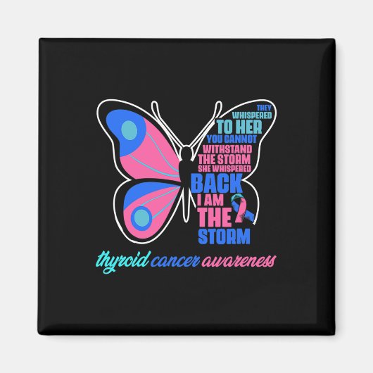Krebsgeschmetterling - Schilddrüsenüberlebensmitte Magnet (Vorne)