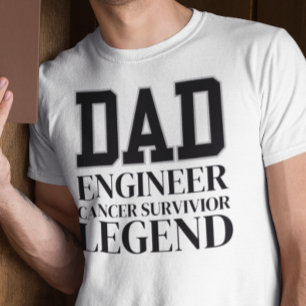 Krebskämpfer-Ingenieur Vater Gift Survivor T-Shirt