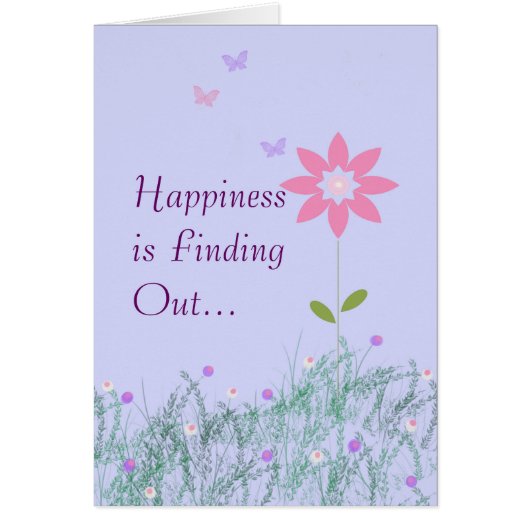 Krebskarte mit Blume und Vögeln (Vorne)