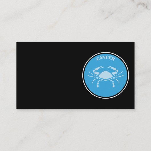 Krebskarte Visitenkarte (Rückseite)