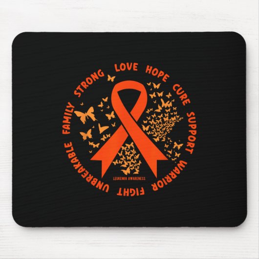 Krebskleidung - Leukämie-Bewusstsein Mousepad (Vorne)