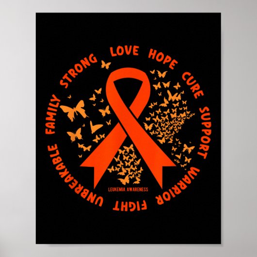 Krebskleidung - Leukämie-Bewusstsein Poster (Vorne)