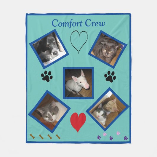 Krebskomfort-Crew Fleecedecke (Vorderseite)