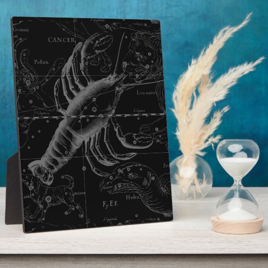 Krebskonstellation Hevelius 1690 auf schwarz Fotoplatte (Seite)