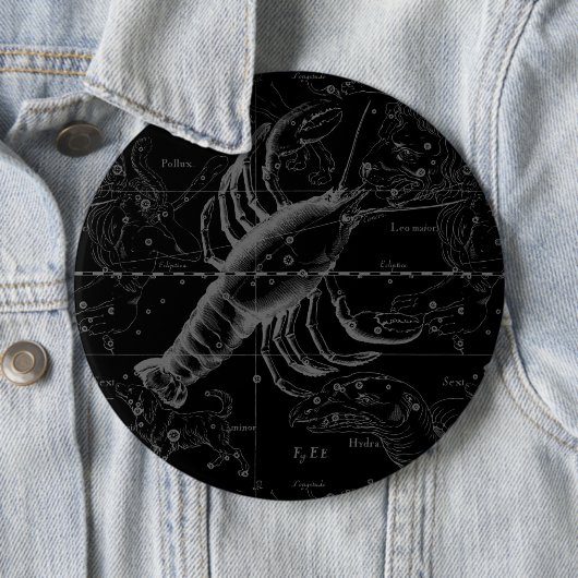 Krebskonstellation Hevelius 1690 Dekor Button (Beispiel)