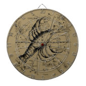 Krebskonstellation Hevelius 1690 Engaving Dartscheibe (vorne)