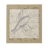 Krebskonstellation Hevelius 1690 Engaving Notizblock (Vorderseite)