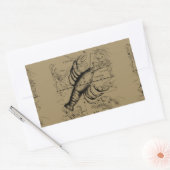 Krebskonstellation Hevelius 1690 Engaving Rechteckiger Aufkleber (Umschlag)