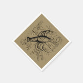 Krebskonstellation Hevelius 1690 Engaving Serviette (Ecke)