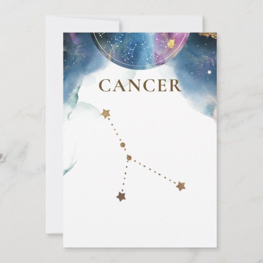 Krebskonstellation, Himmelsstrahlung, Tischnummer (Rückseite)