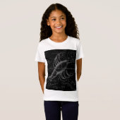 Krebskonstellation Karte Black Hevelius circa 1690 T-Shirt (Vorne ganz)