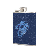 Krebskonstellation und Sternzeichen mit Sternen Flachmann (Links)