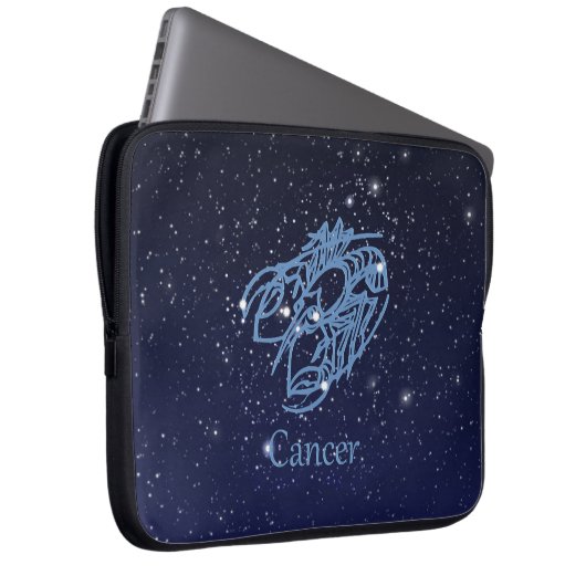 Krebskonstellation und Sternzeichen mit Sternen Laptopschutzhülle (Vorne Rechts)