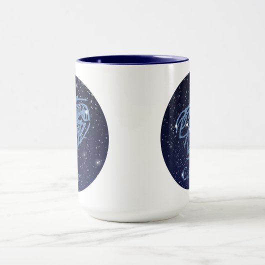 Krebskonstellation und Sternzeichen mit Sternen Tasse (Zentrum)
