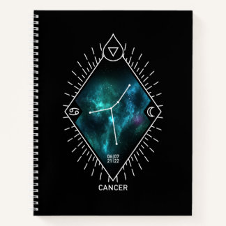 Krebskonstellation und Zodiakalsymbol Notizblock