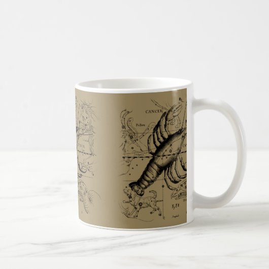 Krebskonstellation von Hevelius um 1690 Kaffeetasse (Rechts)