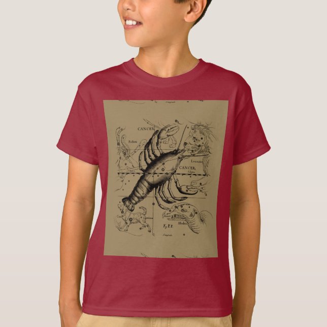 Krebskonstellation von Hevelius um 1690 T-Shirt (Vorderseite)