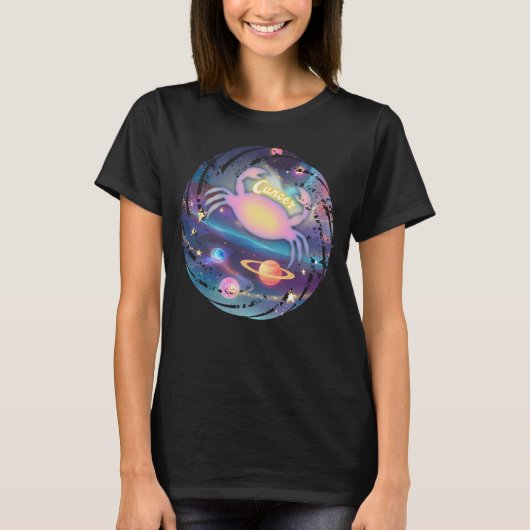 Krebskrabbe Astrologie Geburtszeichen zodiaktische T-Shirt (Vorderseite)