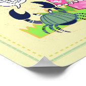 Krebskranke Katze Zodiac Kinderzimmer Print Poster (Ecke)