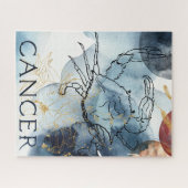 Krebskrebs blaue schwarze zodiakische Astrologie-P Puzzle (Horizontal)