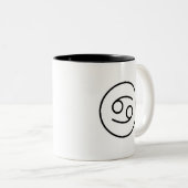 Krebskrebs-Horoskop Zodiac-Zeichen-Tasse Zweifarbige Tasse (VorderseiteRechts)