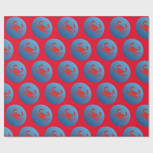 Krebskrebs Zodiac Thunder_Cove Geschenkpapier (Flach)