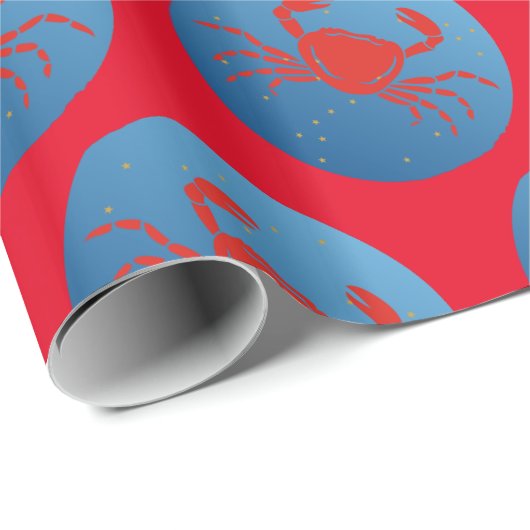 Krebskrebs Zodiac Thunder_Cove Geschenkpapier (Rolleneckpunkt)