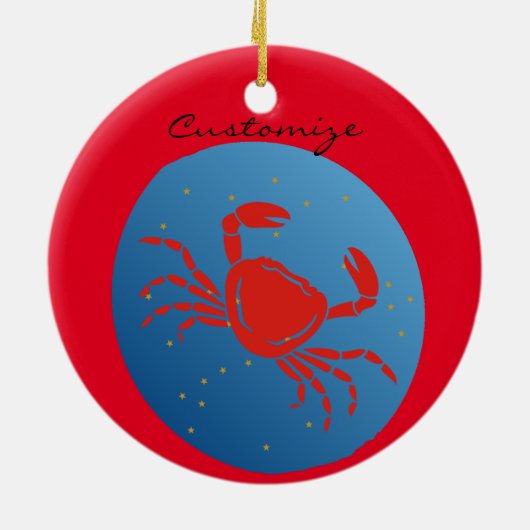Krebskrebs Zodiac Thunder_Cove Keramik Ornament (Hinten)
