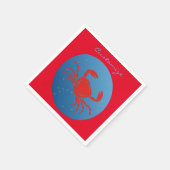 Krebskrebs Zodiac Thunder_Cove Serviette (Ecke)