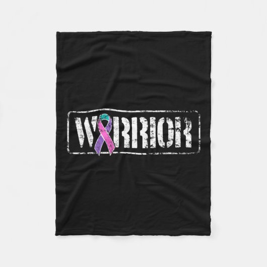 Krebskrieger - Aufklärungsband im militärischen St Fleecedecke (Vorderseite)