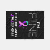 Krebskrieger I'm Fine Fleecedecke (Vorderseite (Horizontal))