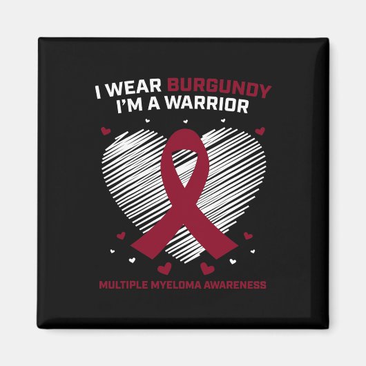 Krebskrieger Multiples Myelom-Bewusstsein Pr Magnet (Vorne)
