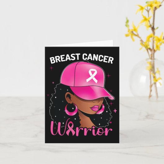 Krebskrieger Schwarze Frauen Brustkrebs Bewusstsei Karte (Gelbe Blume)