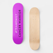Krebskrieger | Team Name Hashtag Modernes Rosa Skateboard (Vorderseite)