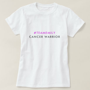 Krebskrieger   Team Name Hashtag Modernes Rosa T-Shirt