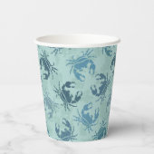 Krebsmuster der gefärbte Krawatte Pappbecher (Rückseite)