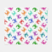 Krebsmuster Fleecedecke (Vorderseite (Horizontal))