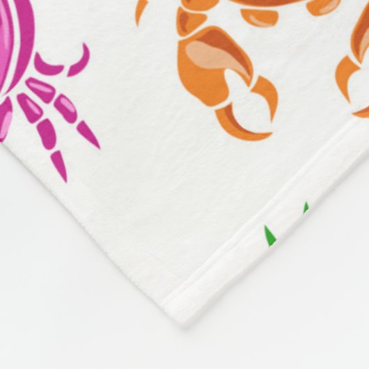 Krebsmuster Fleecedecke (Ecke)