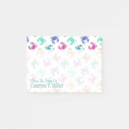 Krebsmuster| Name hinzufügen Post-it Klebezettel (Vorderseite)