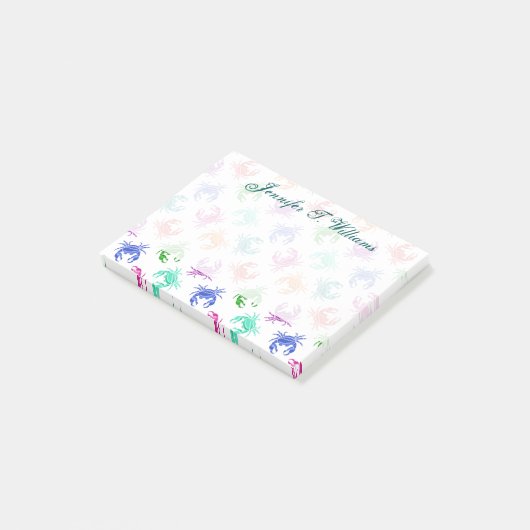 Krebsmuster| Name hinzufügen Post-it Klebezettel (angewinkelt)