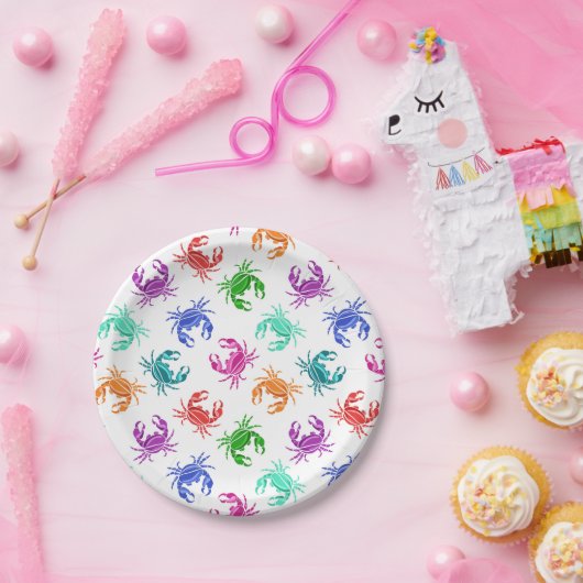 Krebsmuster Pappteller (Party)