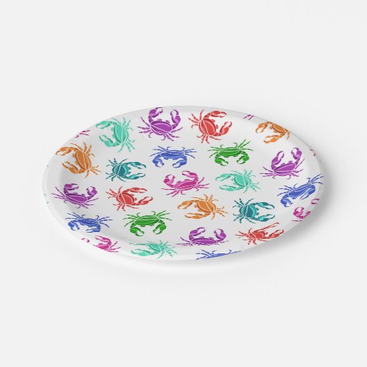 Krebsmuster Pappteller (Schrägansicht)