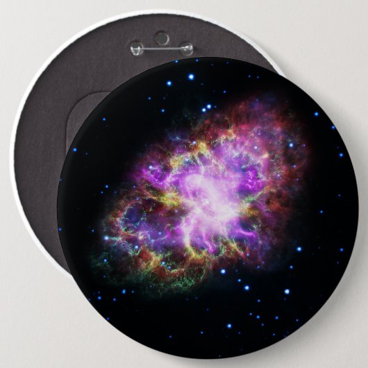 Krebsnebel-Supernova-Überrest Hubble-Komposit Button (Vorne & Hinten)